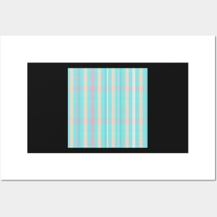 Pastel Aesthetic Catriona 2 Hand Drawn Textured Plaid Pattern Posters and Art